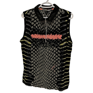 Jamie Sadock Black and Pink Patterned Sleeveless Top Size XL